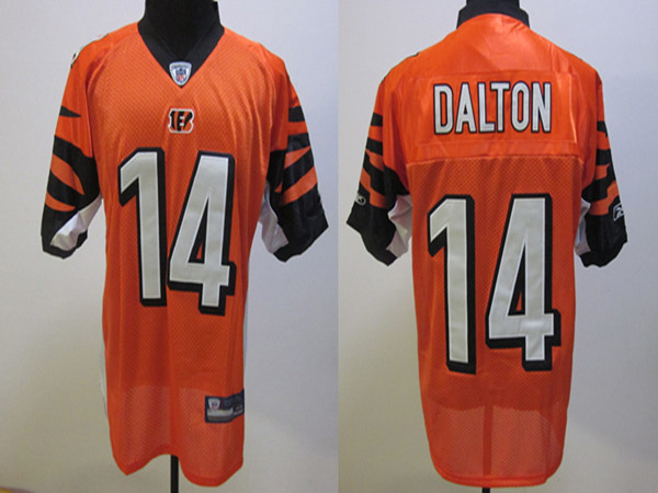 Bengals #14 Andy Dalton Orange Stitched NFL Jersey
