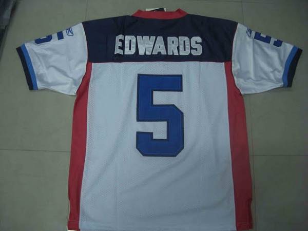 Bills #5 Trent Edwards White Stitched NFL Jersey