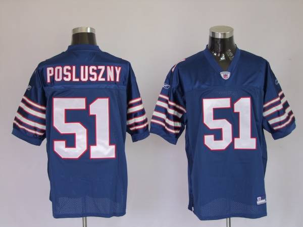 Bills #51 Bill Posluszny Baby Blue Stitched NFL Jersey