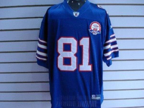 Bills #81 Terrell Owens Baby Blue AFL 50th Anniversary Patch Stitched NFL Jersey