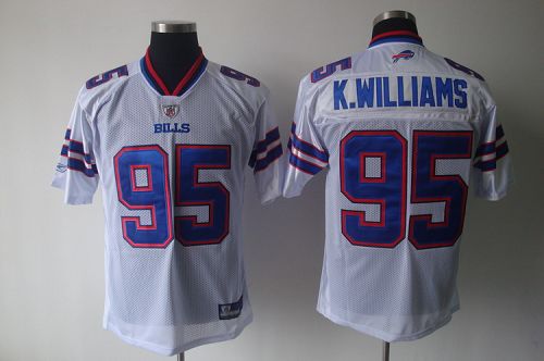 Bills #95 K.Williams White 2011 New Style Stitched NFL Jersey