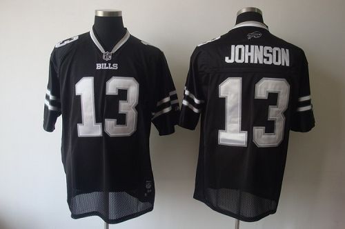 Bills #13 Steve Johnson Black Shadow Stitched NFL Jersey