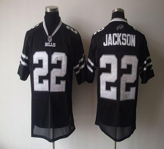 Bills #22 Fred Jackson Black Shadow Stitched NFL Jersey