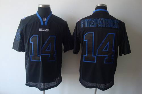 Bills #14 Ryan Fitzpatrick Lights Out Black Stitched NFL Jersey