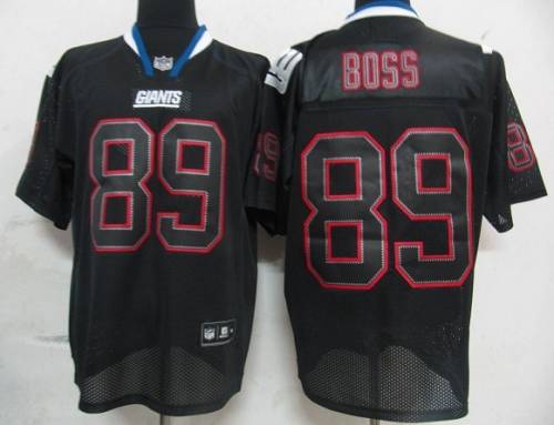 Giants #89 Kevin Boss Lights Out Black Stitched NFL Jersey