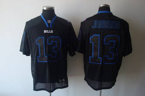 Bills #13 Steve Johnson Lights Out Black Stitched NFL Jersey