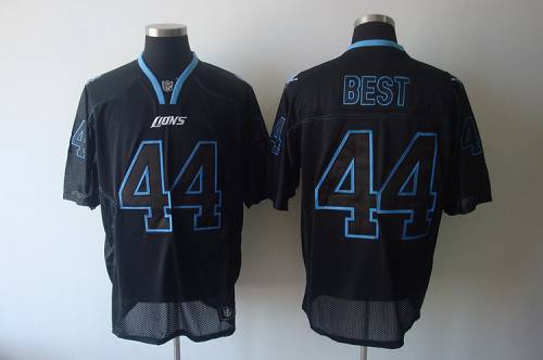 Lions #44 Jahvid Best Lights Out Black Stitched NFL Jersey