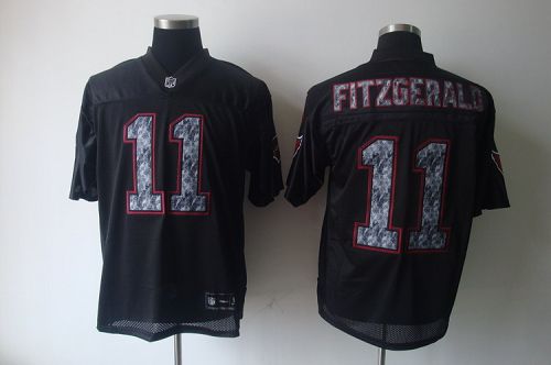 Sideline Black United Cardinals #11 Larry Fitzgerald Black Stitched NFL Jersey