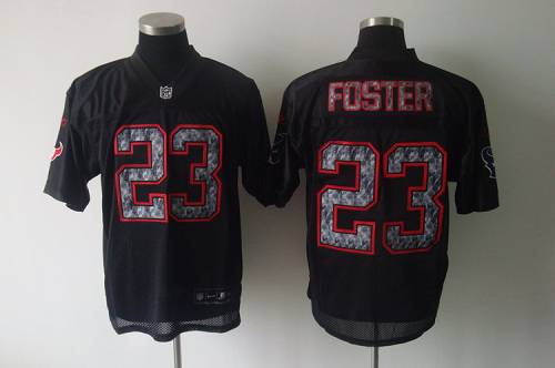 Sideline Black United Texans #23 Arian Foster Black Stitched NFL Jersey