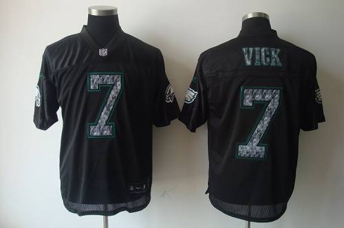 Sideline Black United Eagles #7 Michael Vick Black Stitched NFL Jersey