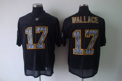 Sideline Black United Steelers #17 Mike Wallace Black Stitched NFL Jersey