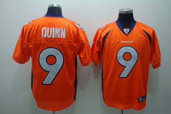 Broncos #9 Brady Quinn Orange Stitched NFL Jersey