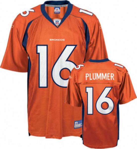 Broncos #16 Jake Plummer Orange Stitched NFL Jersey