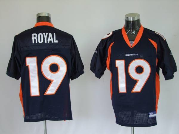Broncos #19 Eddie Royal Blue Stitched NFL Jersey