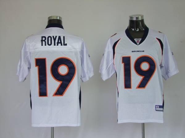 Broncos #19 Eddie Royal White Stitched NFL Jersey