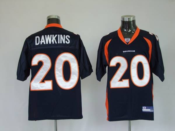 Broncos #20 Brian Dawkins Blue Stitched NFL Jersey