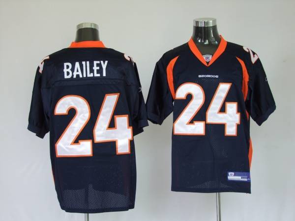 Broncos #24 Champ Bailey Blue Stitched NFL Jersey