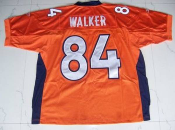 Broncos #84 Javon Walker Orange Stitched NFL Jersey