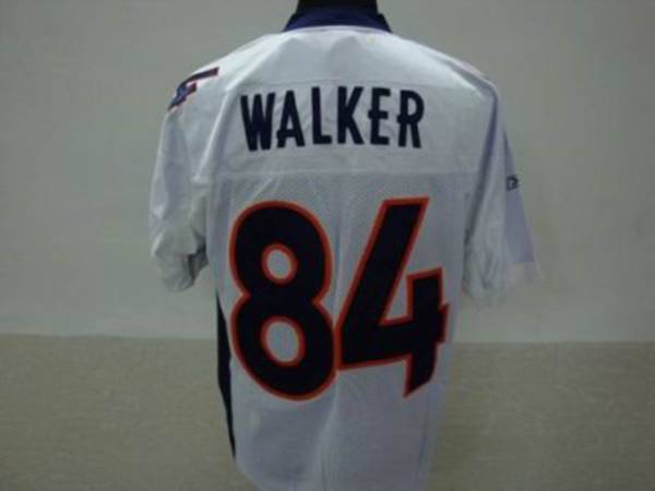 Broncos #84 Javon Walker White Stitched NFL Jersey