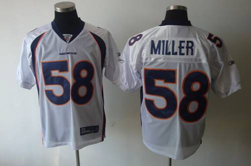 Broncos #58 Von Miller White Stitched NFL Jersey