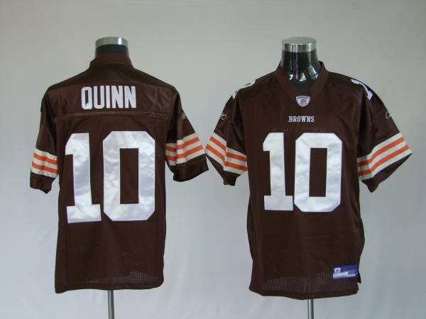 Browns #10 Brady Quinn Brown Stitched NFL Jersey
