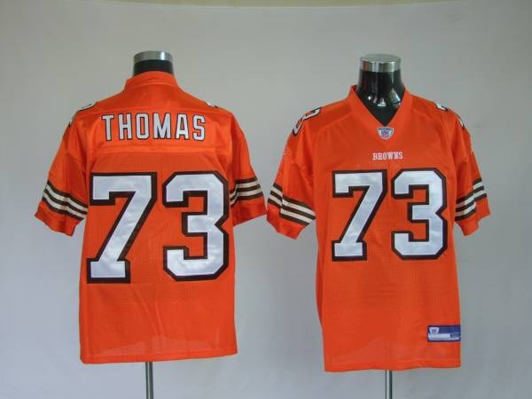 Browns #73 Joe Thomas Orange Stitched NFL Jersey