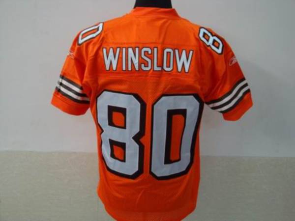 Browns #80 Kellen Winslow Orange Stitched NFL Jersey