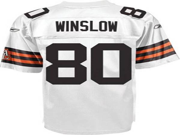 Browns #80 Kellen Winslow White Stitched NFL Jersey