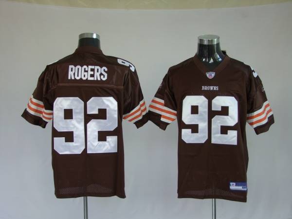 Browns #92 Shaun Rogers Brown Stitched NFL Jersey