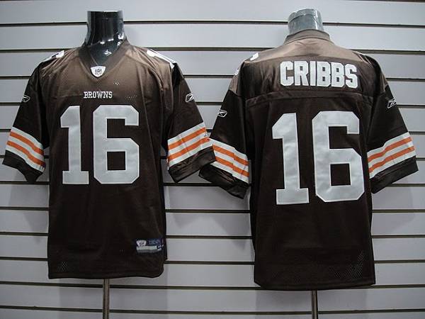 Browns #16 Josh Cribbs Brown Stitched NFL Jersey