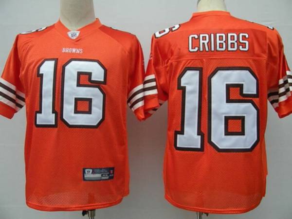 Browns #16 Josh Cribbs Orange Stitched NFL Jersey