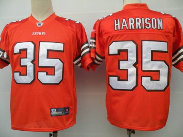 Browns #35 Jerome Harrison Orange Stitched NFL Jersey