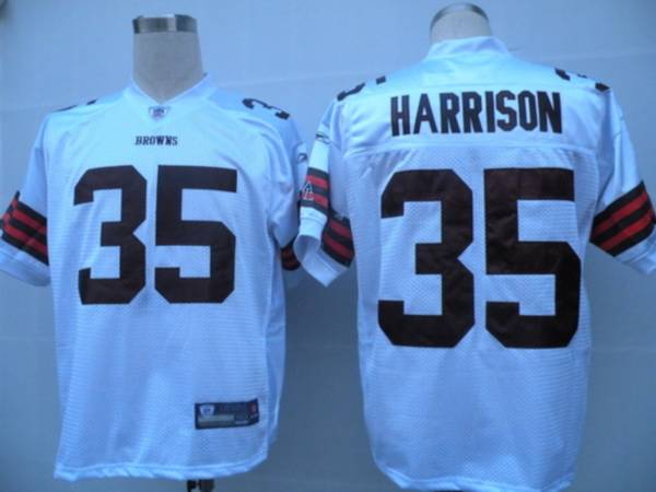 Browns #35 Jerome Harrison White Stitched NFL Jersey