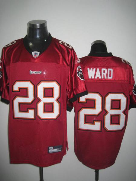 Buccaneers #28 Derrick Ward Stitched Red NFL Jersey