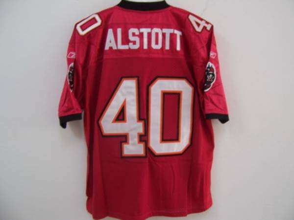 Buccaneers #40 Mike Alstott Stitched Red NFL Jersey