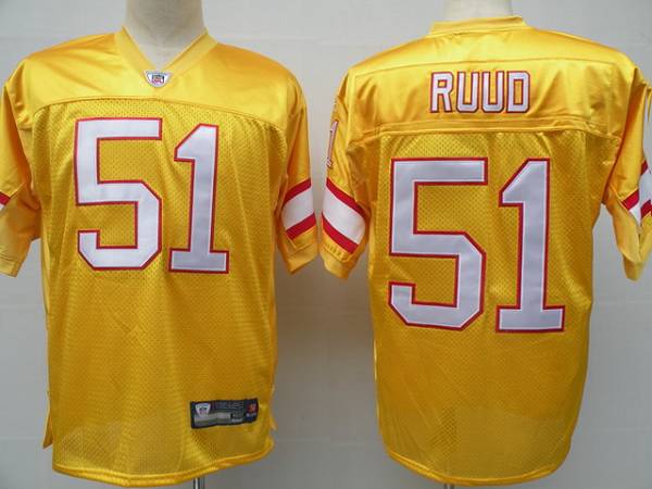 Buccaneers #51 Barrett Ruud Yellow Stitched NFL Jersey