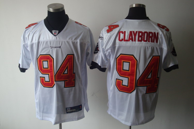Buccaneers #94 Adrian Clayborn White Stitched NFL Jersey
