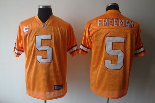 Buccaneers #5 Josh Freeman Yellow With C Patch Stitched NFL Jersey