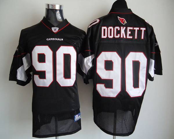 Cardinals #90 Darnell Dockett Black Stitched NFL Jersey