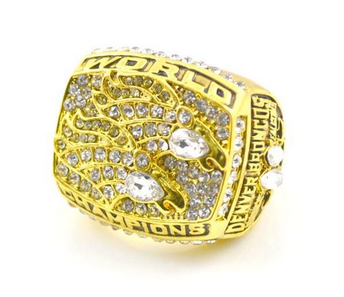 NFL Denver Broncos World Champions Gold Ring_3