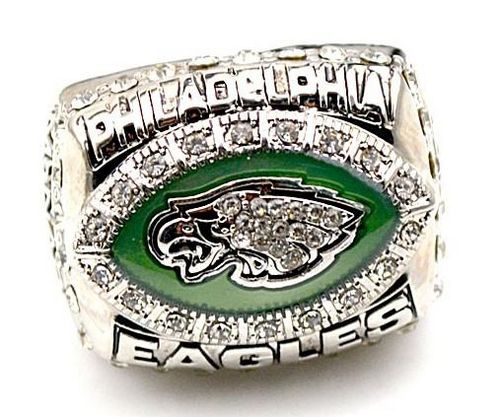 NFL Philadelphia Eagles World Champions Silver Ring