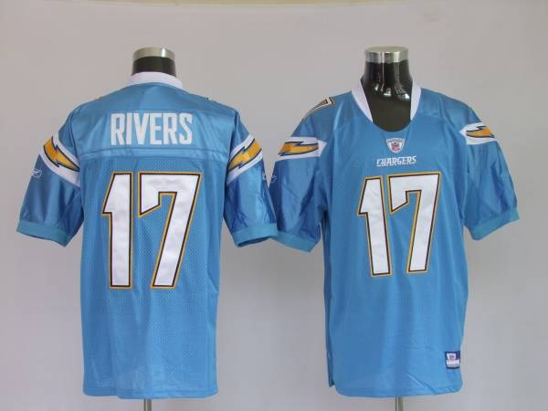 Chargers Phillip Rivers #17 Stitched Baby Blue NFL Jersey