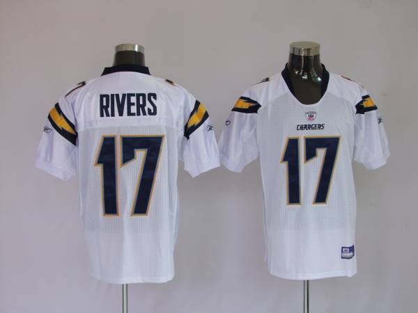 Chargers Phillip Rivers #17 Stitched White NFL Jersey