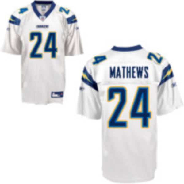 Chargers Ryan Mathews #24 Stitched White NFL Jersey
