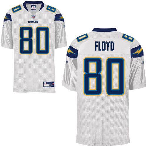 Chargers #80 Malcom Floyd White Stitched NFL Jersey