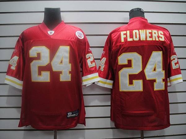 Chiefs #24 Brandon Flowers Red Stitched NFL Jersey