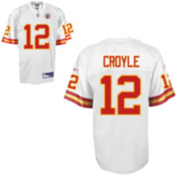 Chiefs #12 Brodie Croyle White Stitched NFL Jersey