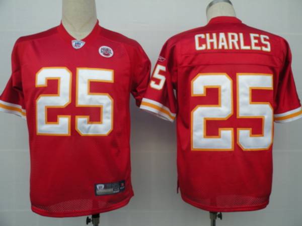 Chiefs #25 Jamaal Charles Red Stitched NFL Jersey