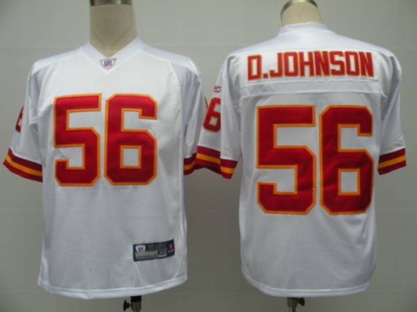 Chiefs #56 Derrick Johnson White Stitched NFL Jersey