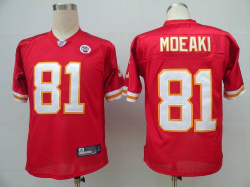 Chiefs #81 Tony Moeaki Red Stitched NFL Jersey
